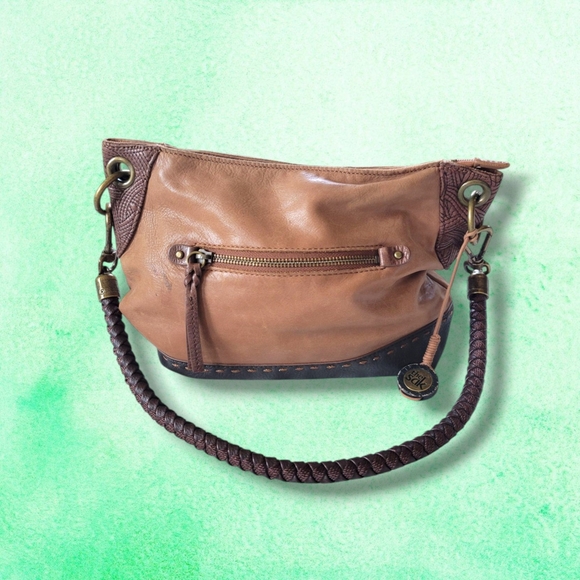 The Sak | Cute Brown Leather Braided Strap Shoulder Bag (OS) - Picture 2 of 16